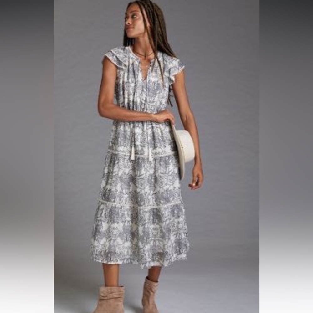 Tiered midi/maxi dress from Anthropologie